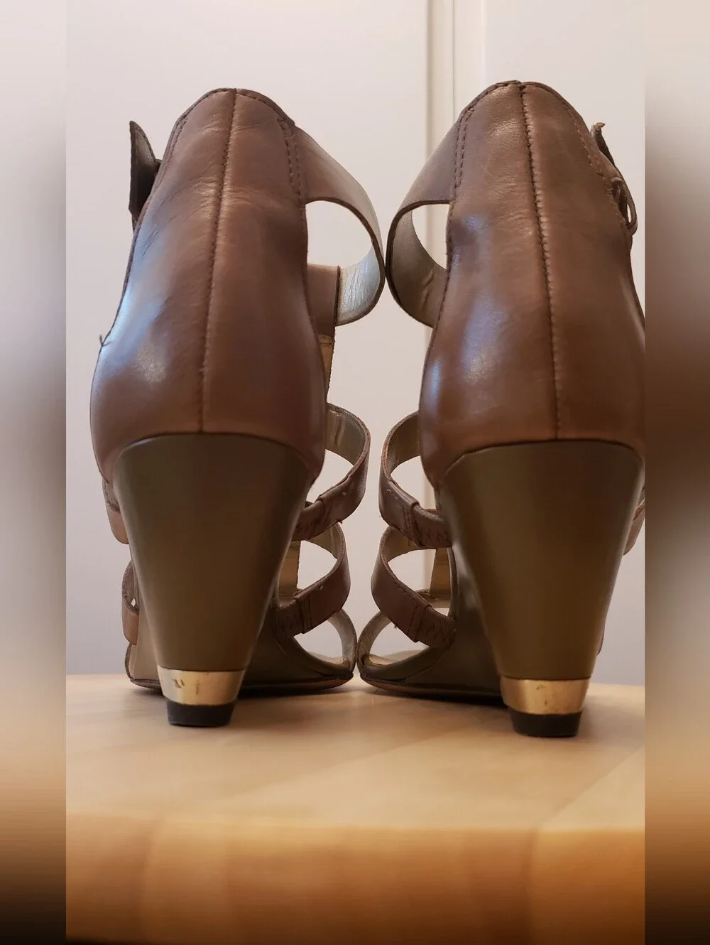 Comfortable Sam Edelman Moss Green Leather Gladiator Sandals - Picture 8 of 15